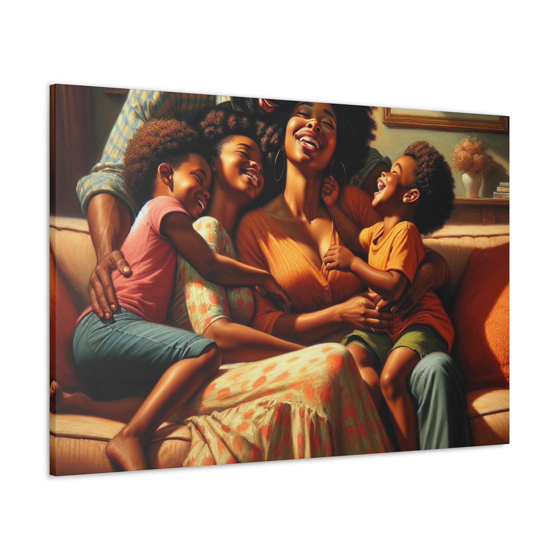 "Blissful Embrace: A Family's Joy" - Canvas - Authentic4Us