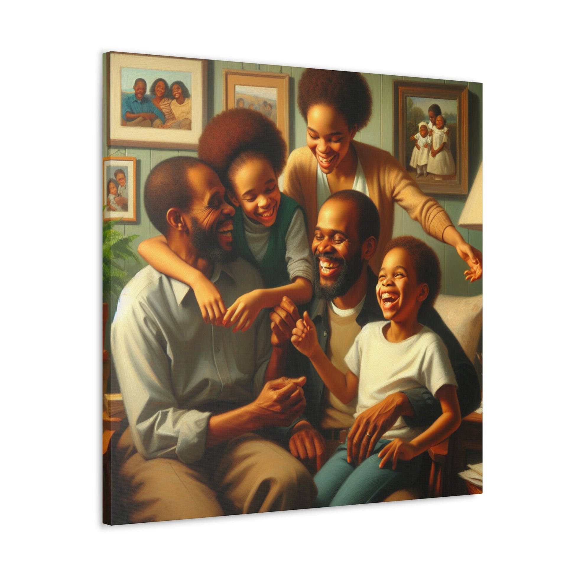 "Blissful Family Bonding Painting" - Canvas - Authentic4Us