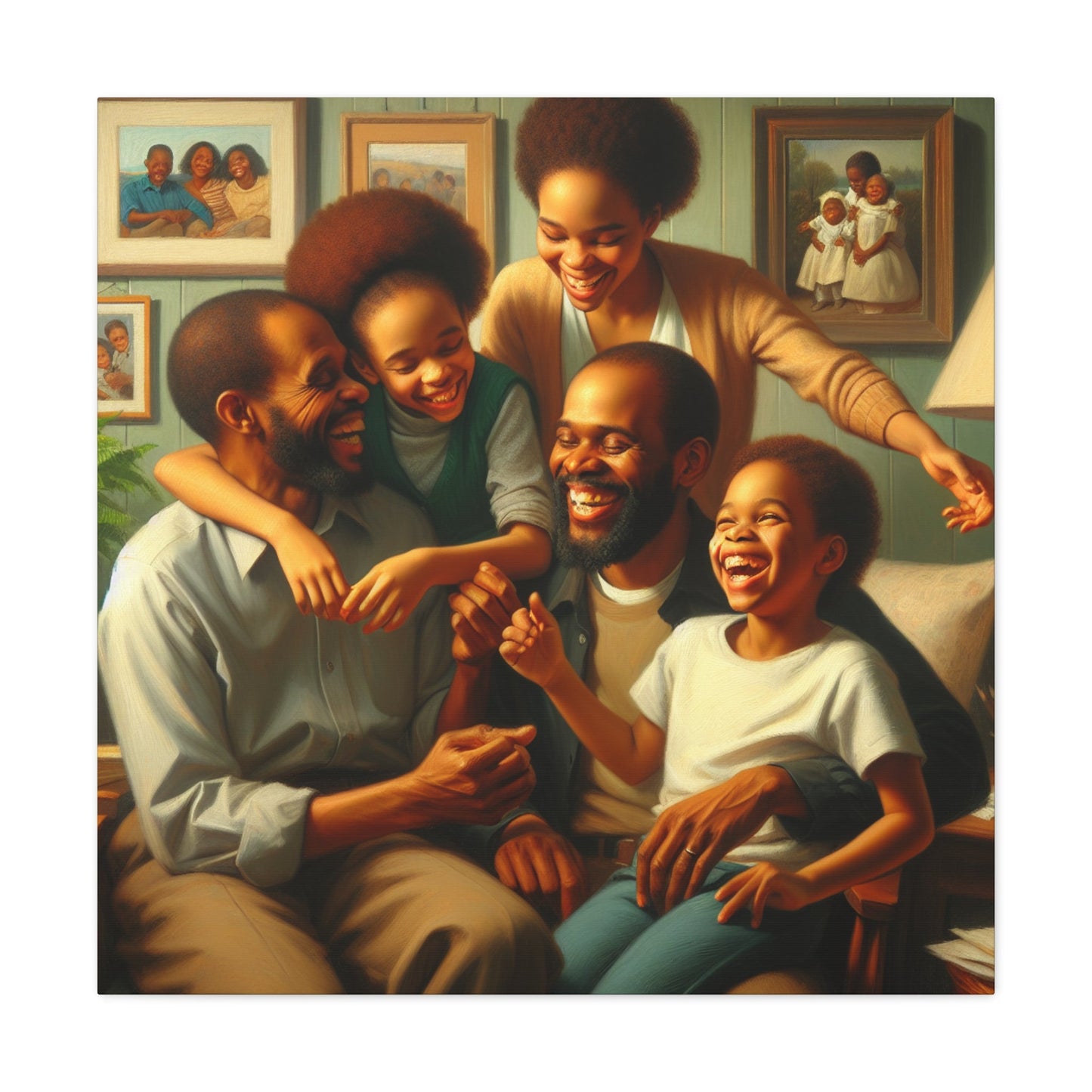 "Blissful Family Bonding Painting" - Canvas - Authentic4Us