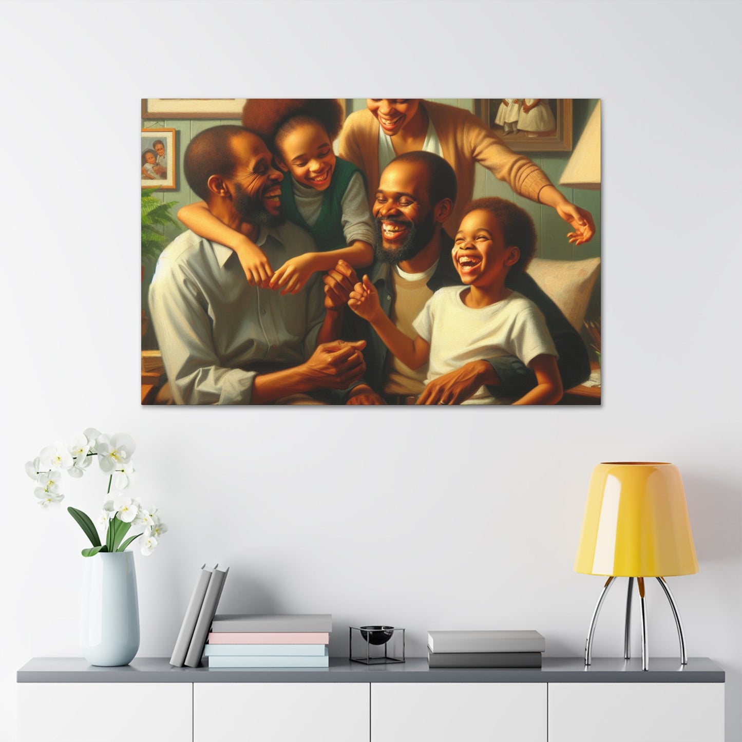 "Blissful Family Bonding Painting" - Canvas - Authentic4Us