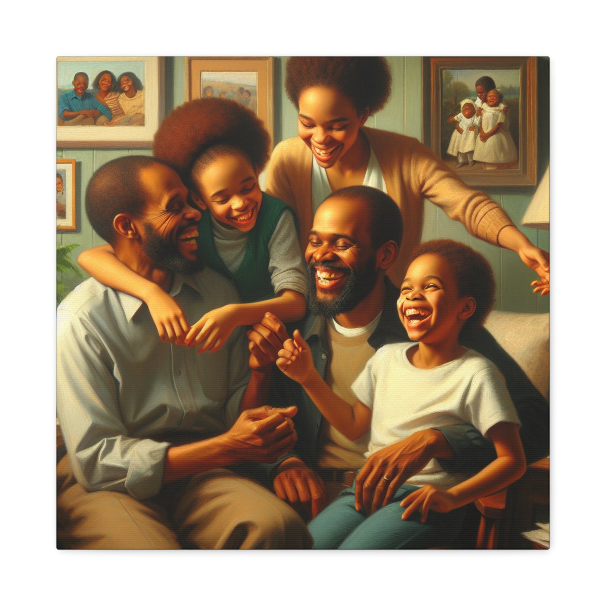 "Blissful Family Bonding Painting" - Canvas - Authentic4Us