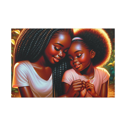 "Bond of Love: Mother-daughter Connection" - Canvas - Authentic4Us