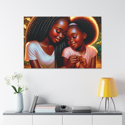 "Bond of Love: Mother-daughter Connection" - Canvas - Authentic4Us