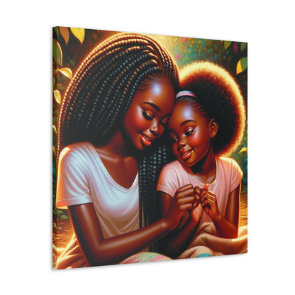 "Bond of Love: Mother-daughter Connection" - Canvas - Authentic4Us