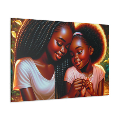 "Bond of Love: Mother-daughter Connection" - Canvas - Authentic4Us