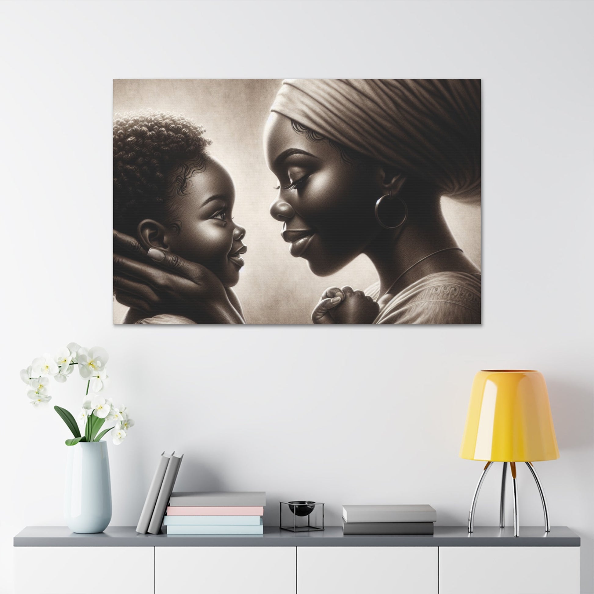 "Bound by Love: A Monochrome Moment" - Canvas - Authentic4Us