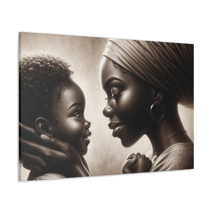 "Bound by Love: A Monochrome Moment" - Canvas - Authentic4Us