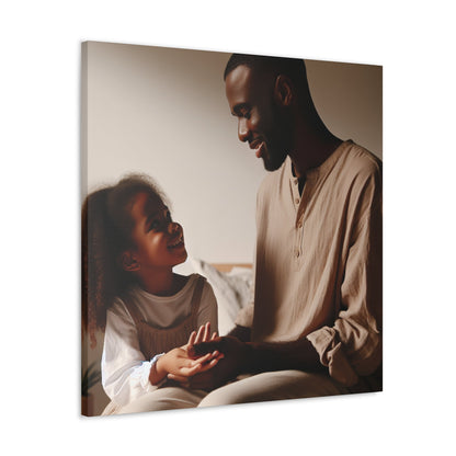 "Captivating Love: A Serene Father-Daughter Moment" - Canvas - Authentic4Us