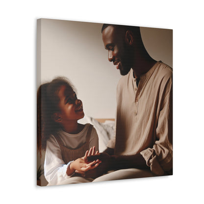 "Captivating Love: A Serene Father-Daughter Moment" - Canvas - Authentic4Us