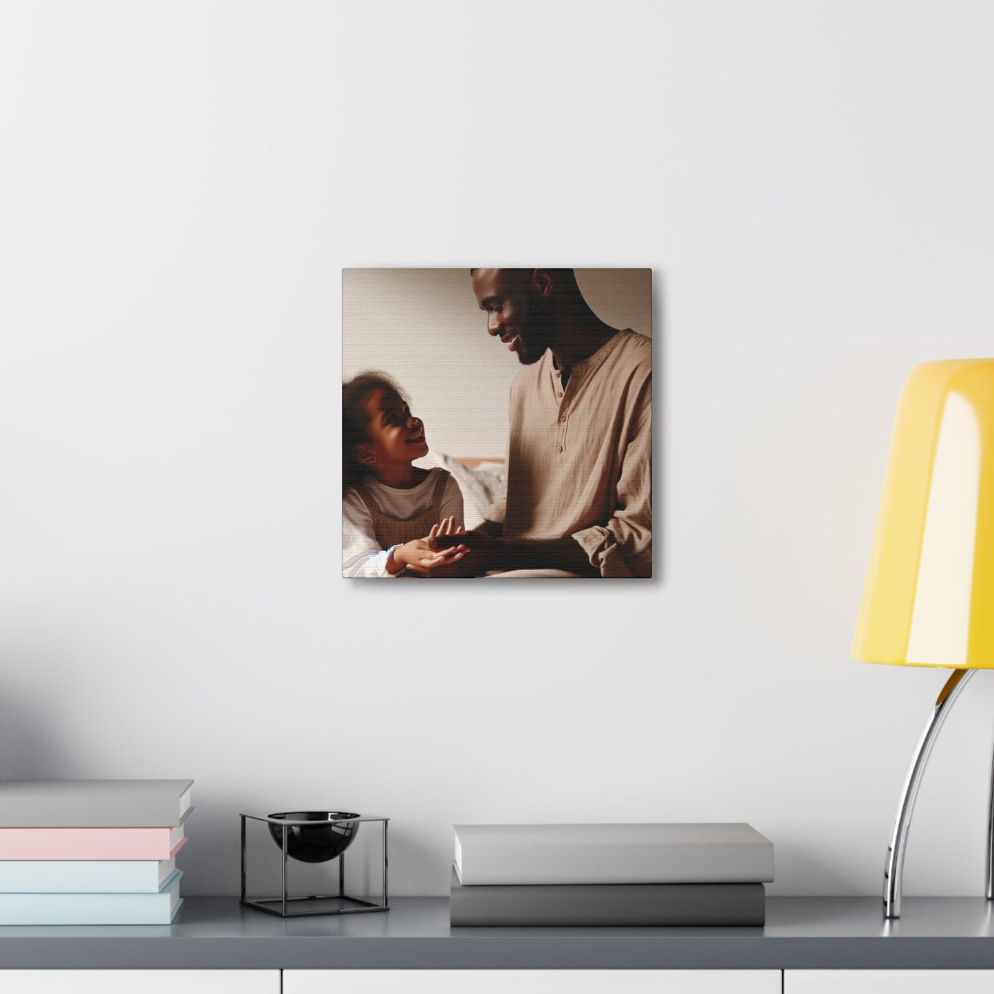 "Captivating Love: A Serene Father-Daughter Moment" - Canvas - Authentic4Us