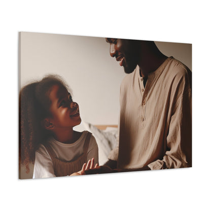 "Captivating Love: A Serene Father-Daughter Moment" - Canvas - Authentic4Us