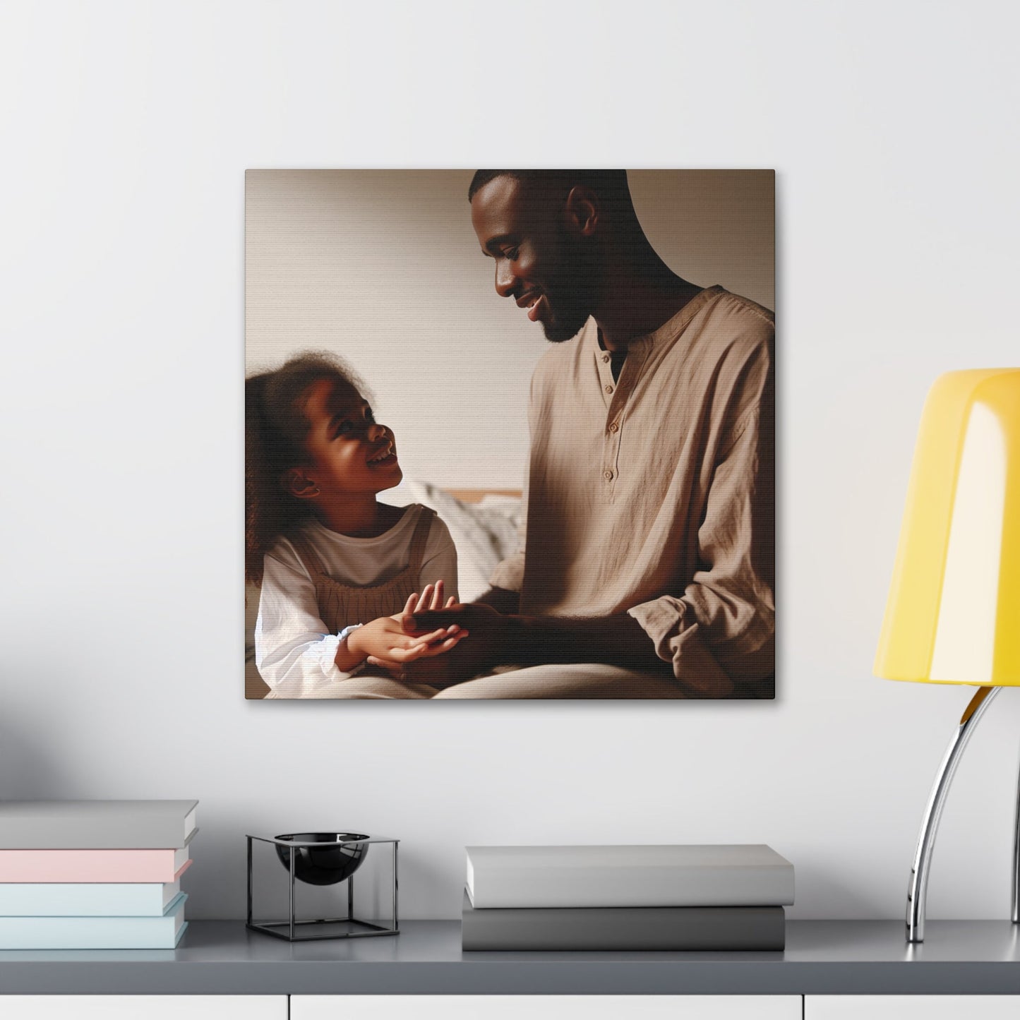 "Captivating Love: A Serene Father-Daughter Moment" - Canvas - Authentic4Us