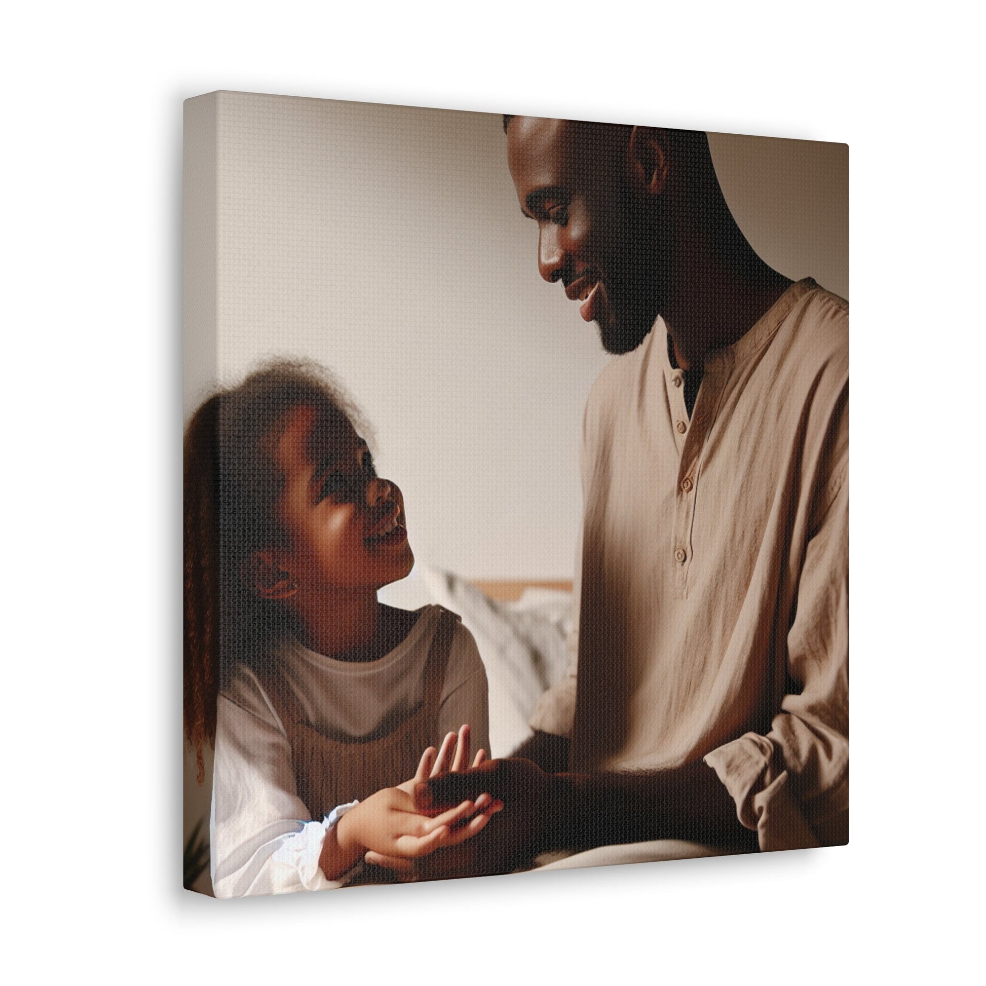 "Captivating Love: A Serene Father-Daughter Moment" - Canvas - Authentic4Us