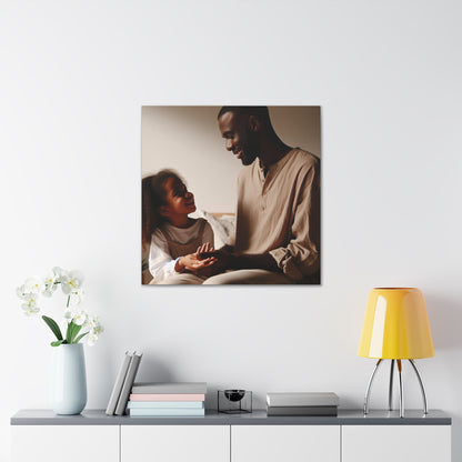 "Captivating Love: A Serene Father-Daughter Moment" - Canvas - Authentic4Us