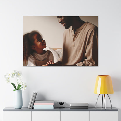 "Captivating Love: A Serene Father-Daughter Moment" - Canvas - Authentic4Us