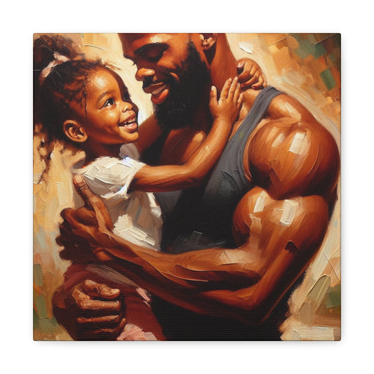 "Celestial Bond: Fatherly Embrace" - Canvas - Authentic4Us