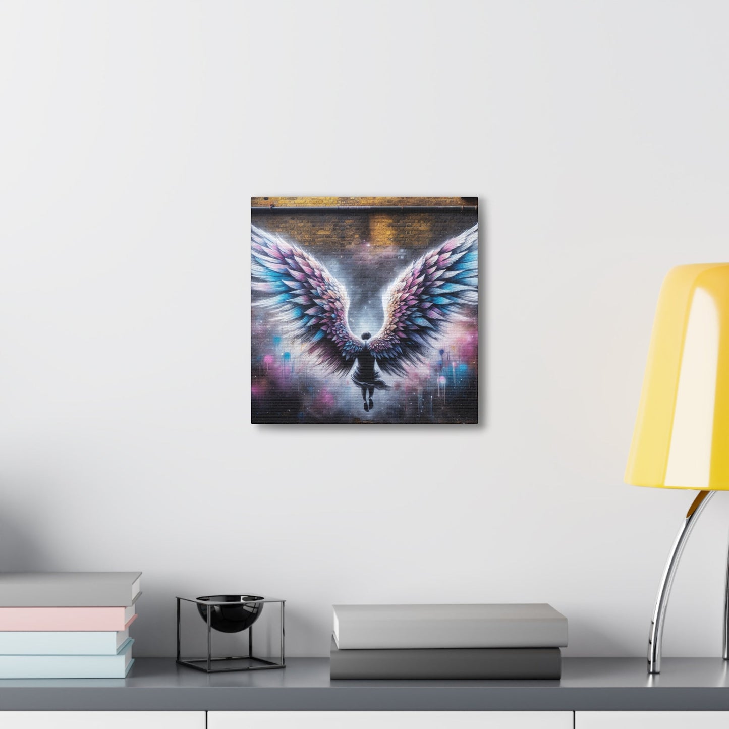 "Celestial Wings: Urban Transformation" - Canvas - Authentic4Us