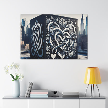 "Celtic Cubic Urban Mural" - Canvas - Authentic4Us