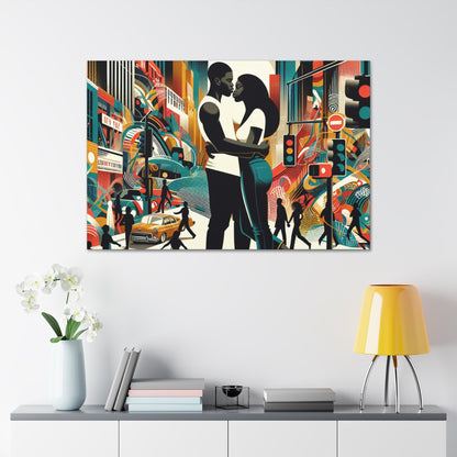 "City Love Embrace: Retro Urban" - Canvas - Authentic4Us