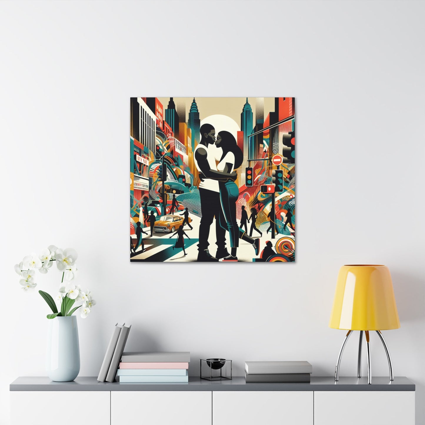 "City Love Embrace: Retro Urban" - Canvas - Authentic4Us