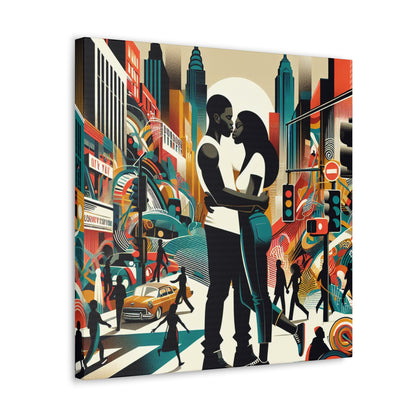 "City Love Embrace: Retro Urban" - Canvas - Authentic4Us