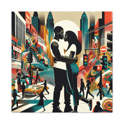 "City Love Embrace: Retro Urban" - Canvas - Authentic4Us