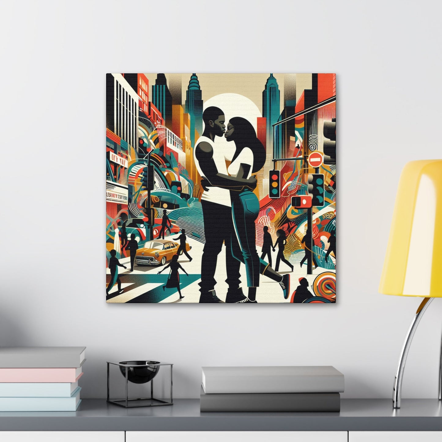 "City Love Embrace: Retro Urban" - Canvas - Authentic4Us