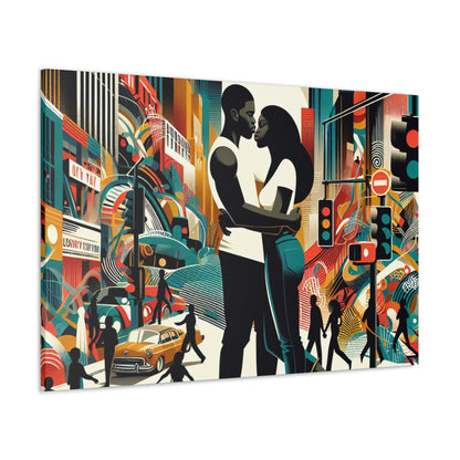 "City Love Embrace: Retro Urban" - Canvas - Authentic4Us