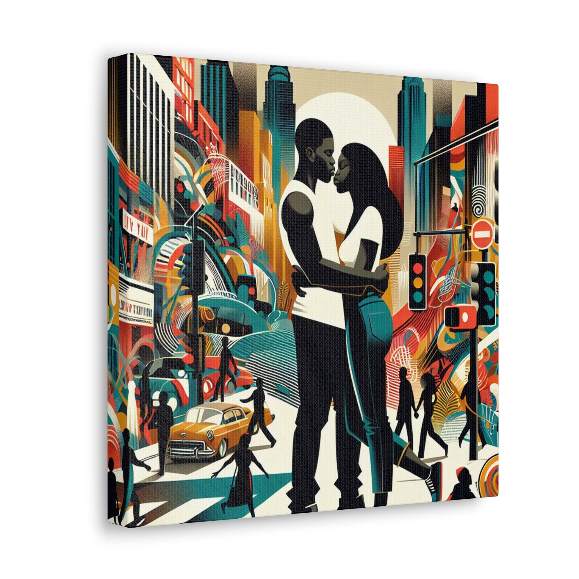 "City Love Embrace: Retro Urban" - Canvas - Authentic4Us