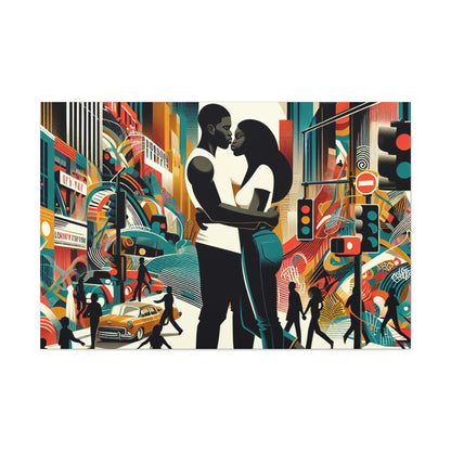 "City Love Embrace: Retro Urban" - Canvas - Authentic4Us