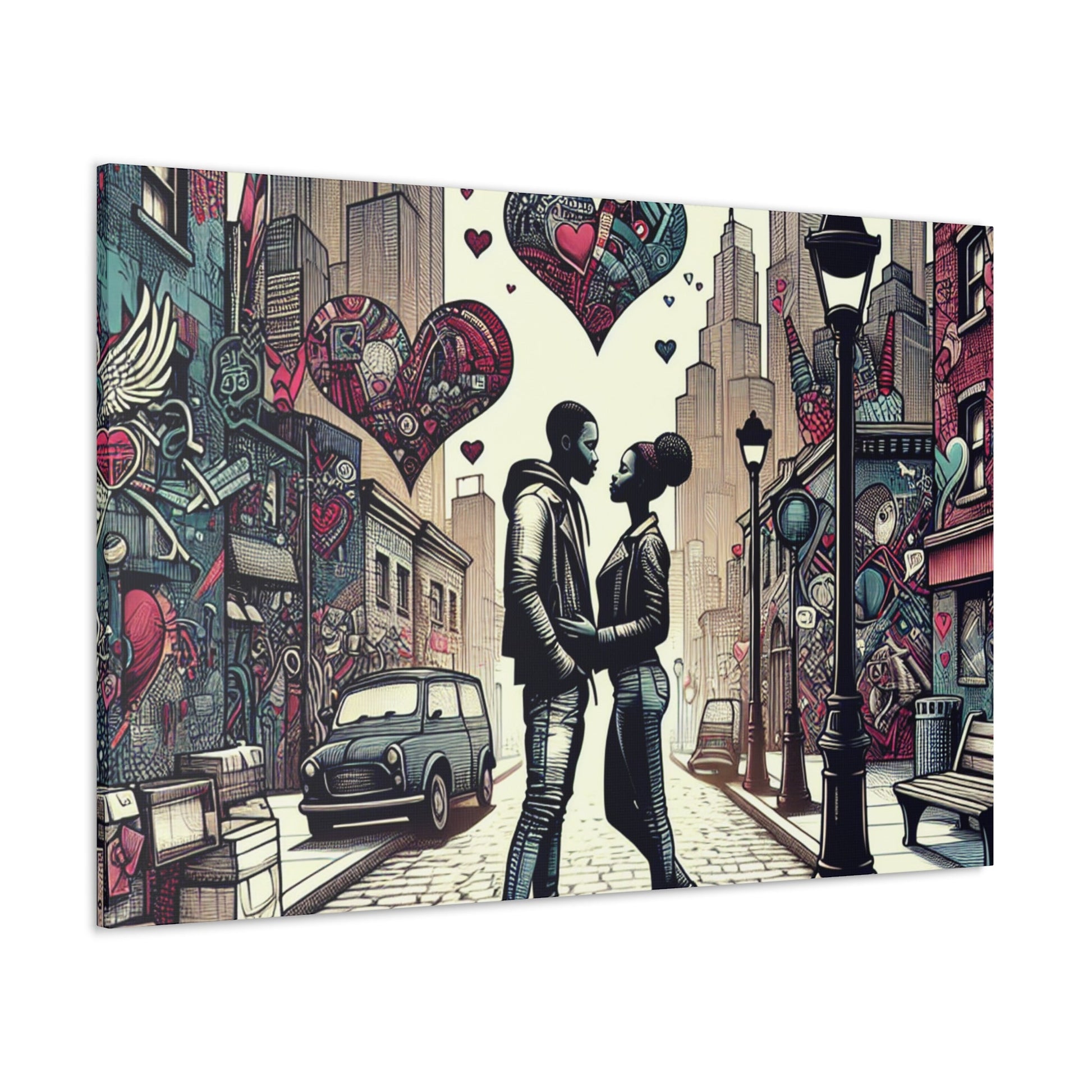 "City Love: Embracing Urban Romance" - Canvas - Authentic4Us