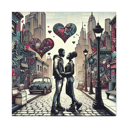 "City Love: Embracing Urban Romance" - Canvas - Authentic4Us