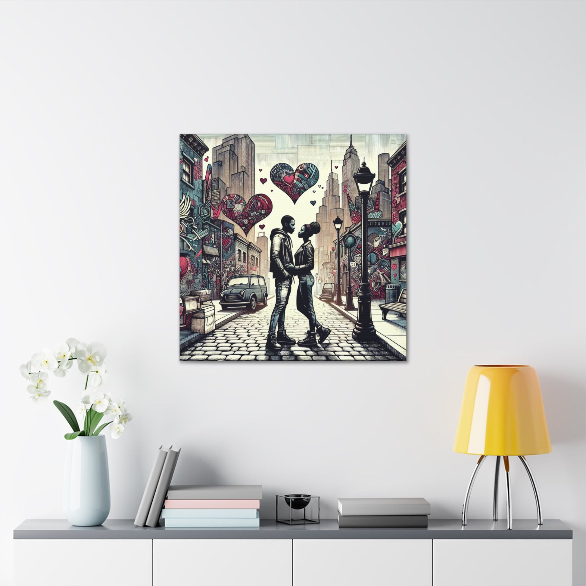 "City Love: Embracing Urban Romance" - Canvas - Authentic4Us