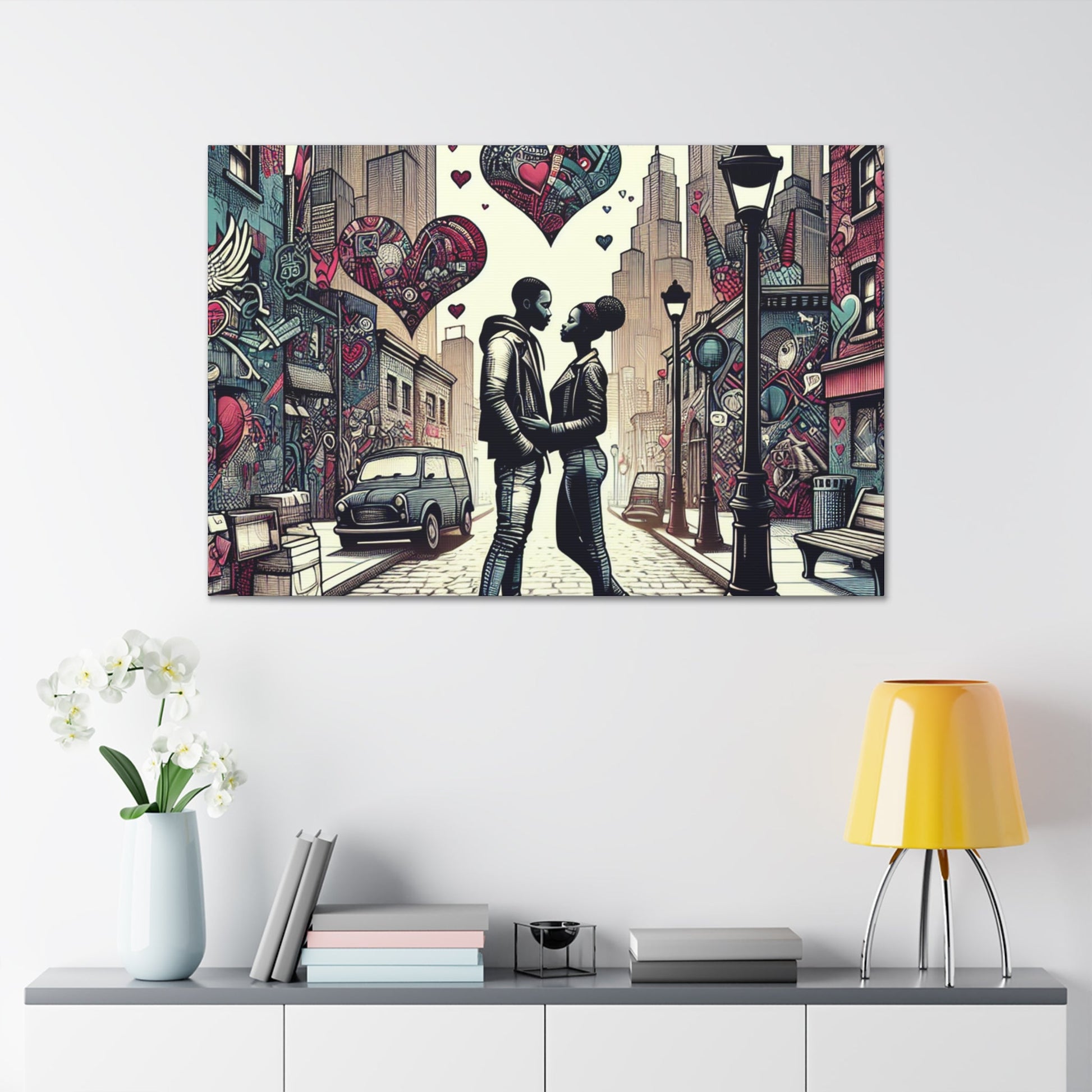 "City Love: Embracing Urban Romance" - Canvas - Authentic4Us