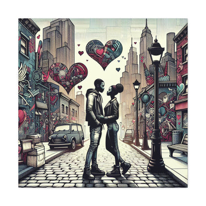 "City Love: Embracing Urban Romance" - Canvas - Authentic4Us