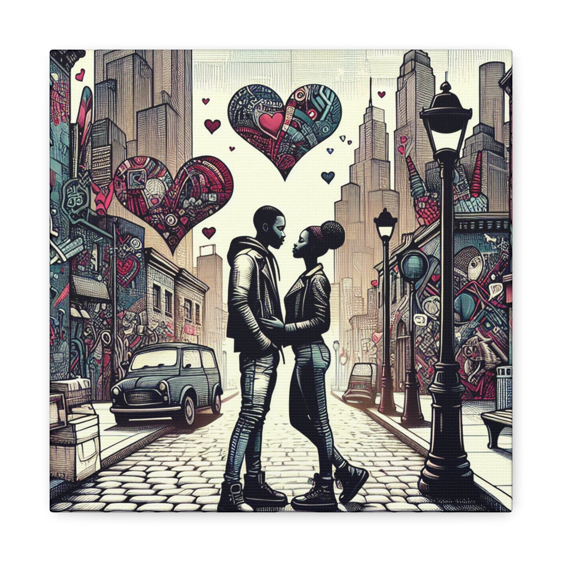 "City Love: Embracing Urban Romance" - Canvas - Authentic4Us