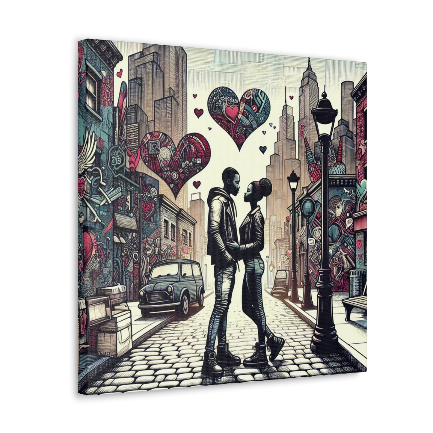 "City Love: Embracing Urban Romance" - Canvas - Authentic4Us