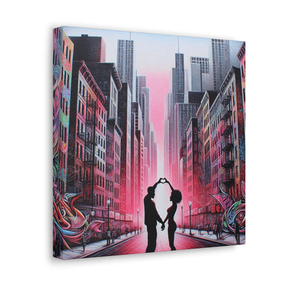 "City Love: Vibrant Urban Romance" - Canvas - Authentic4Us