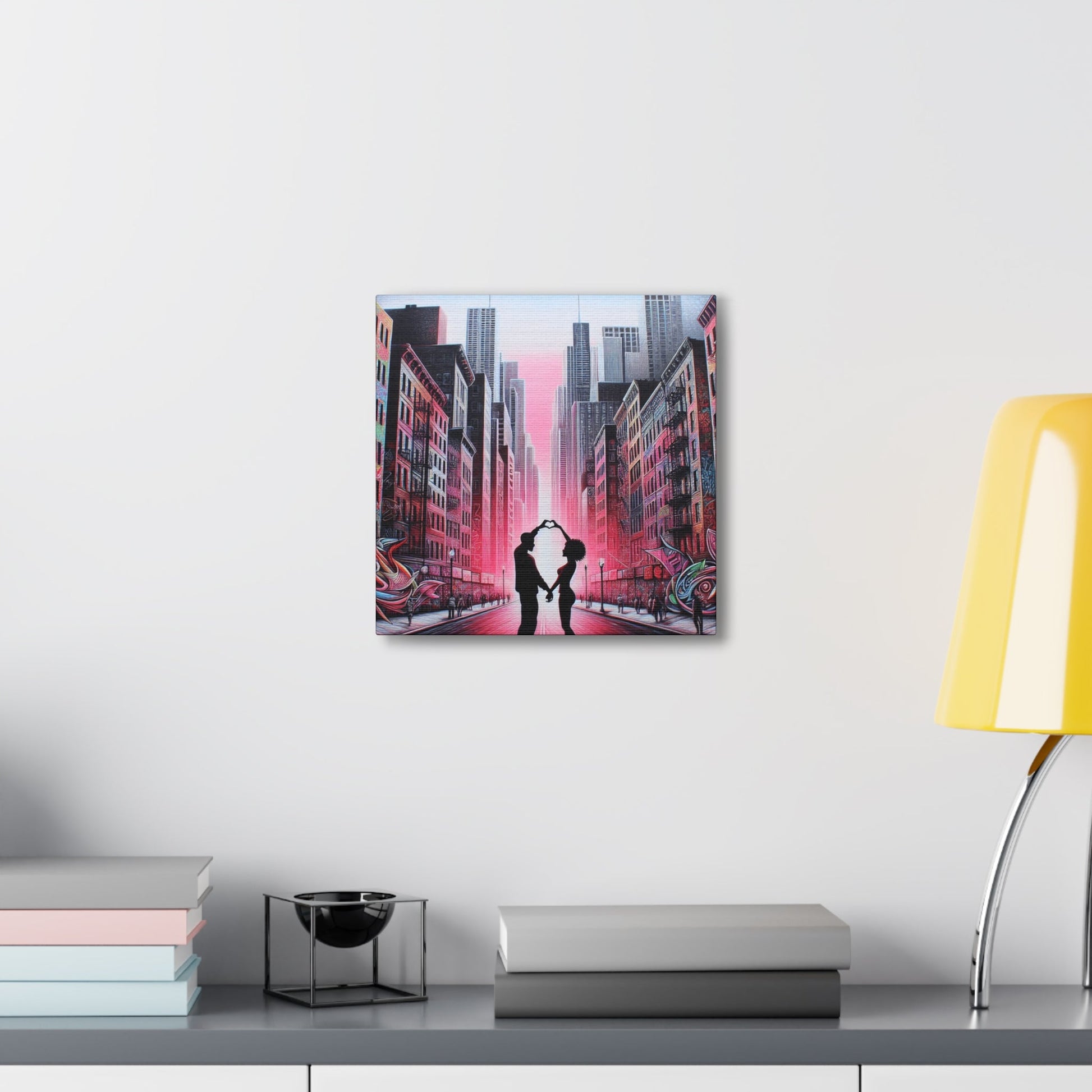 "City Love: Vibrant Urban Romance" - Canvas - Authentic4Us