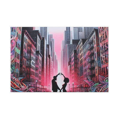 "City Love: Vibrant Urban Romance" - Canvas - Authentic4Us