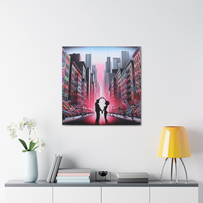 "City Love: Vibrant Urban Romance" - Canvas - Authentic4Us