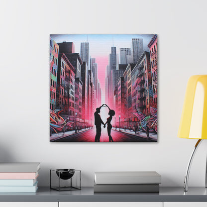 "City Love: Vibrant Urban Romance" - Canvas - Authentic4Us