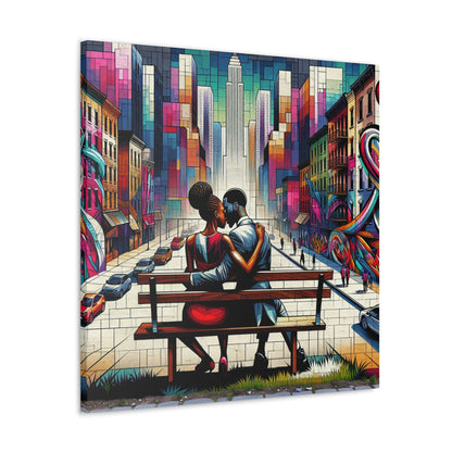 "City of Love: Vibrant Urban Tapestry" - Canvas - Authentic4Us