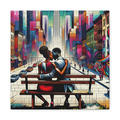 "City of Love: Vibrant Urban Tapestry" - Canvas - Authentic4Us