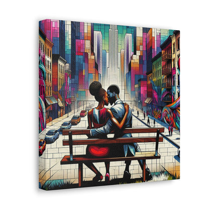 "City of Love: Vibrant Urban Tapestry" - Canvas - Authentic4Us