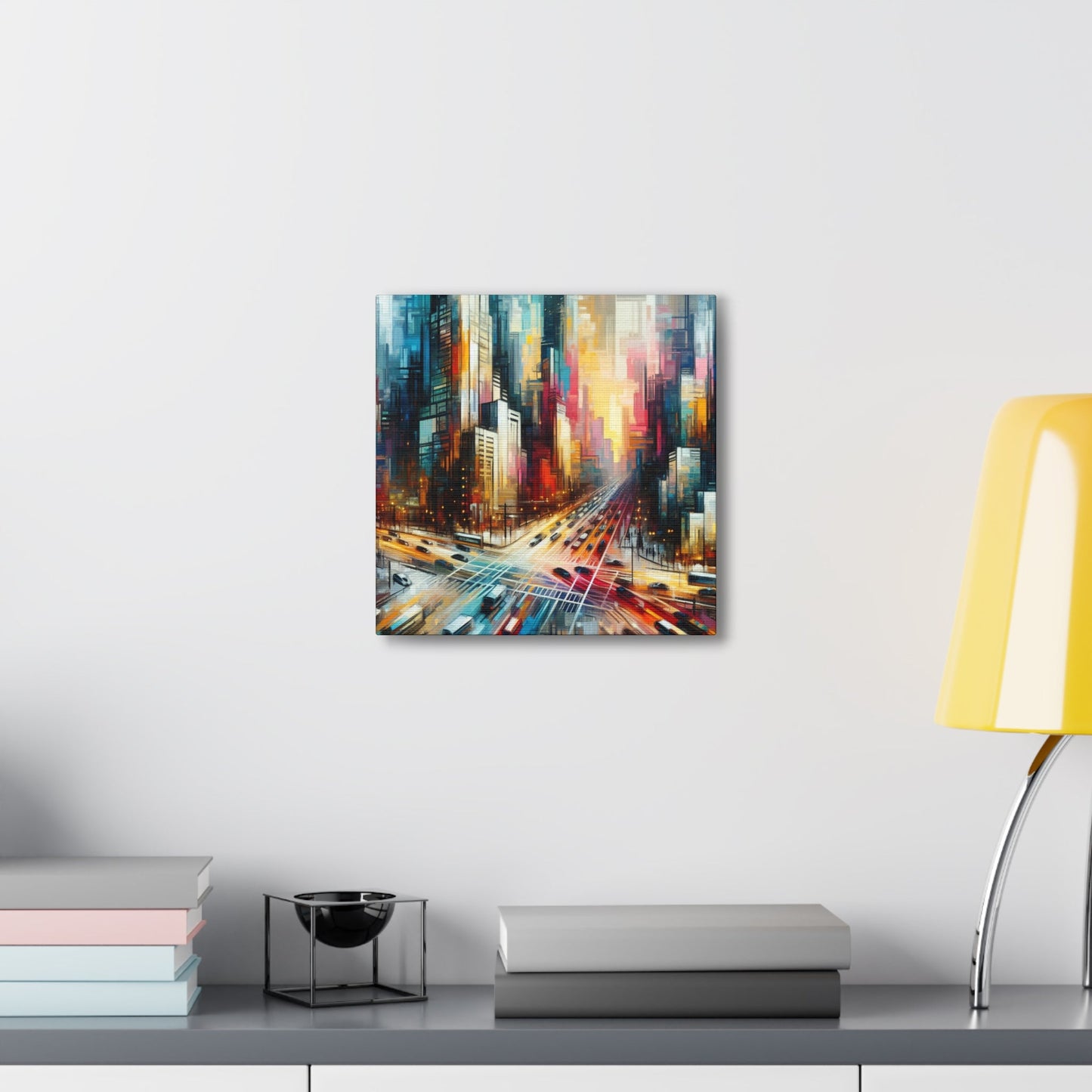 "Cityscape Symphony: Vibrant Abstract" - Canvas - Authentic4Us