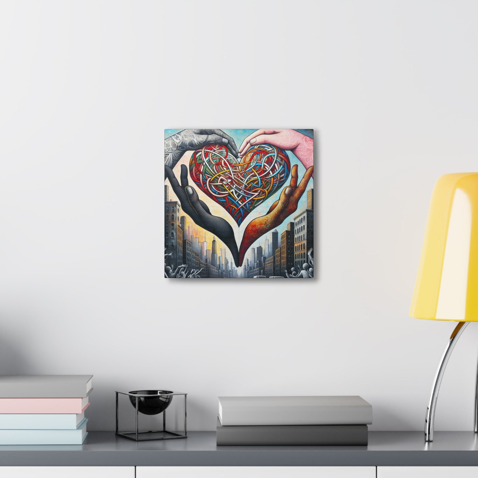 "Cosmic Heart of Urban Unity" - Canvas - Authentic4Us