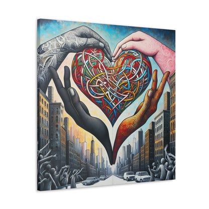 "Cosmic Heart of Urban Unity" - Canvas - Authentic4Us