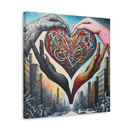 "Cosmic Heart of Urban Unity" - Canvas - Authentic4Us