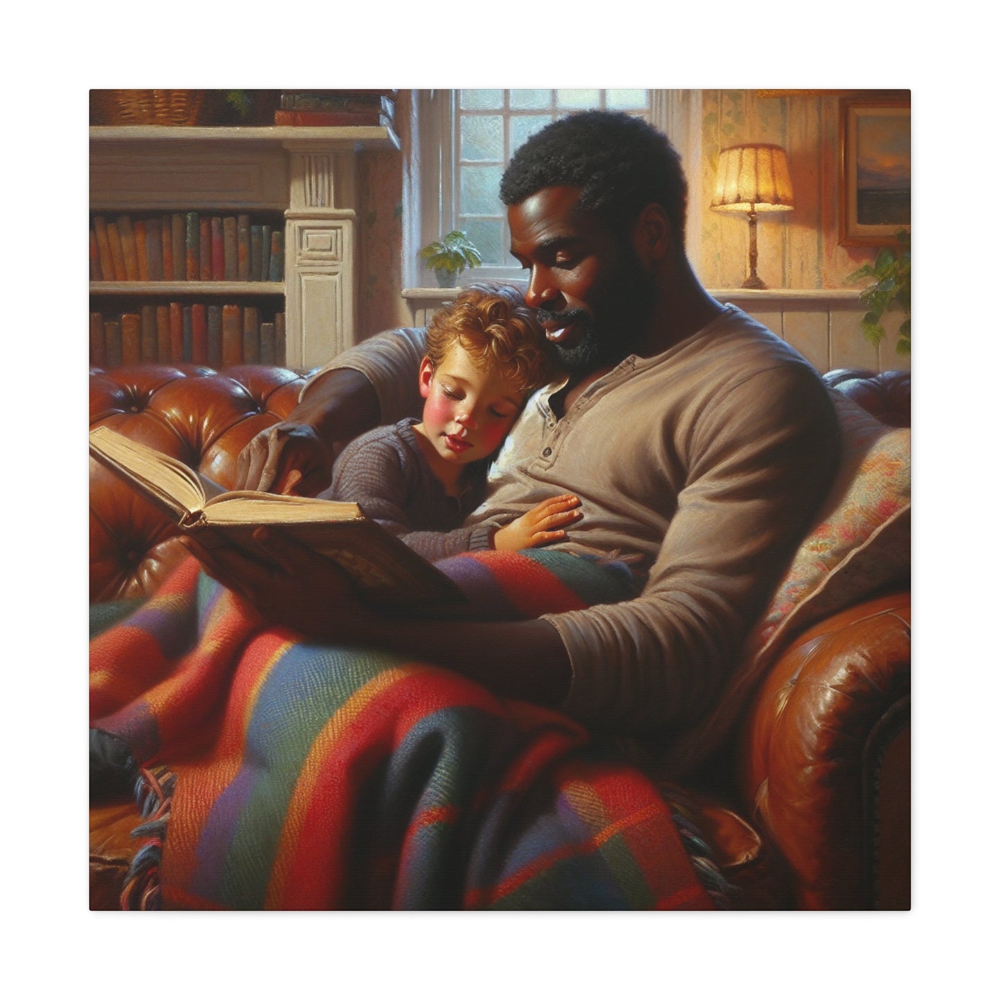 "Cozy Bond: Storytime Serenity" - Canvas - Authentic4Us